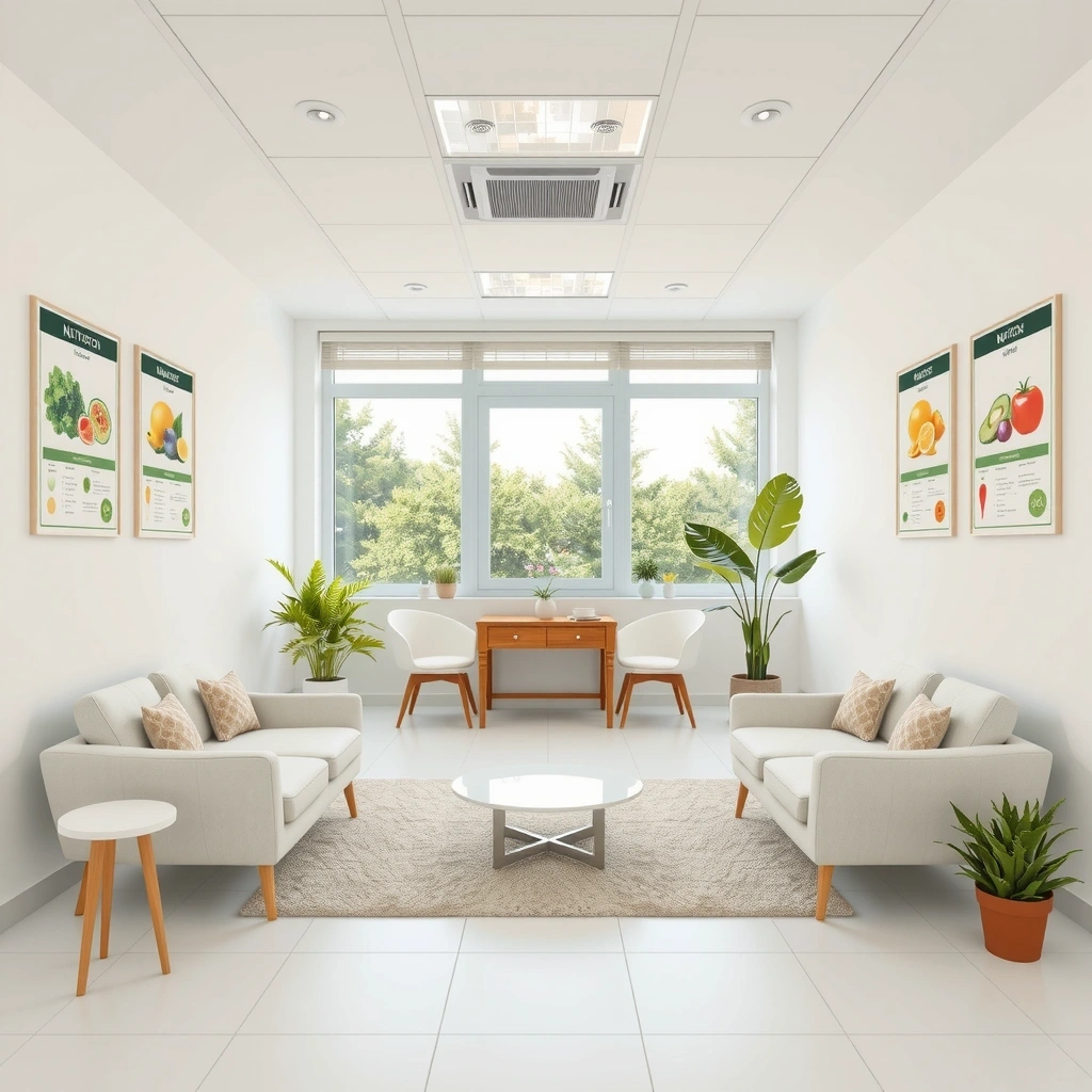 Professionelle Ernährungsberatung in modernen Räumen